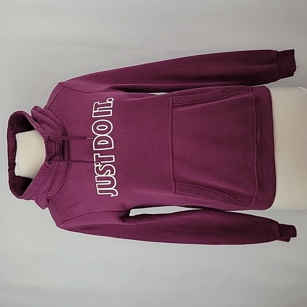 Nike Just Do It Cowlneck Hoodie Purple & Silver Size XS